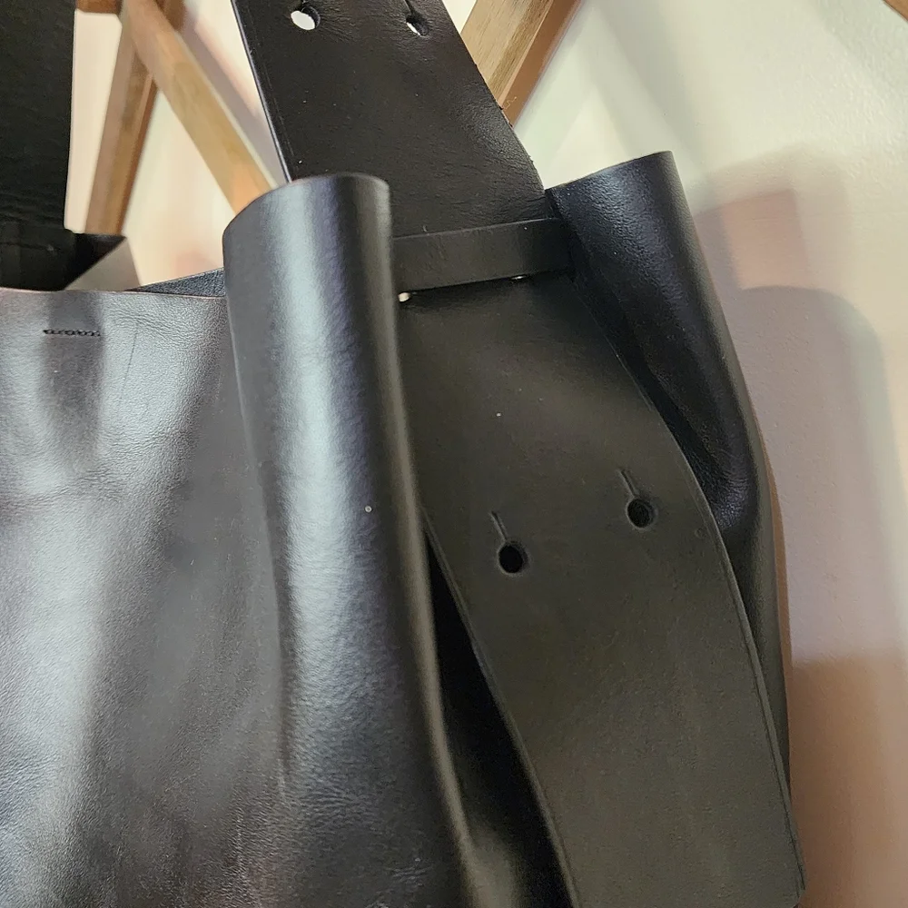 COS Black Leather Tote Bag - Picture 3 of 16